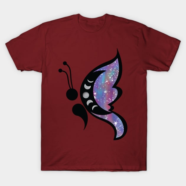 Semicolon Butterfly T-Shirt by LeslieMakesStuff